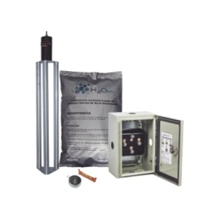TOTAL GROUND TG-400-AB-AI Electrodo para corriente maxima de 400 Amp. de Acero Inoxidable con Filtro y Compuesto H2Ohm.
