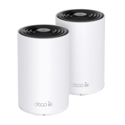 TP-LINK DECO-XE75PRO-2PACK Router Inalambrico MESH Interior para Hogar / Doble Banda Wi-Fi 6E AX5400 Mbps / 3 Puerto Gigabit WAN/LAN / 4 Antenas Internas / Administracion Mediante la App Deco (iOS And
