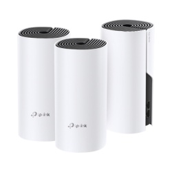 TP-LINK DECOM4-3PACK KIT 3 Routers Inalambricos MESH Interior para Hogar / Doble Banda Wi-Fi 5 AC1200 Mbps / 2 Puerto Gigabit WAN/LAN / 2 Antenas Internas / Administracion Mediante la App Deco (iOS An