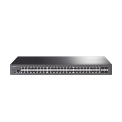 TP-LINK TL-SG3452X Switch Omada SDN Administrable / 48 puertos Gigabit y 4 puertos SFP+ / Funciones sFlow QinQ y QoS / Administracion centralizada OMADA