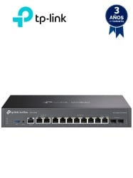 TP-LINK TPL3660052 TP-LINK ER7412-M2 - Router VPN Omada Multi-Gigabit 2 puertos WAN/LAN a 2.5G 10 puertos Gigabit WAN/LAN (2 SFP 8 RJ45) Balanceo de carga hasta 11 puertos WAN Gestion centra