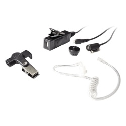 TX-885-S04 Micrófono de Solapa / 3 Hilos / Tubo Acústico PU Grado Médico / Cable Kevlar / PTT 220,000 Usos / Compatible ICOM IC-F Series