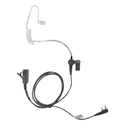 TX-EHKAV2 Micrófono-Audífono de Tubo Acústico / Grado Médico / PTT de Alta Resistencia / Cable Reforzado con Kevlar / Compatible con Radios KENWOOD y TXPRO