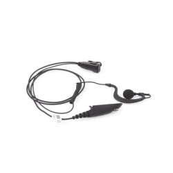 TX PRO TX-110N-M02 Micrófono-Audífono Profesional / Gancho Ajustable Tipo G / PTT de Solapa / Cable con Resorte / Compatible Motorola HT/GP Series - Img 4