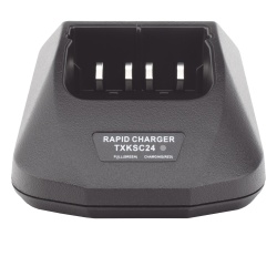 TX PRO TX-KSC24 Cargador de Escritorio / Carga Rápida / Compatible con Radios Kenwood TK Series / LED de Estado / Carga con o sin Radio