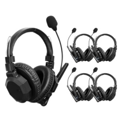 TXMAX5 Intercomunicador Inalámbrico Binaural / Cancelación de Ruido IA / Alcance 500 m (1640 ft) / Bluetooth / Batería 1050 mAh / Full-Duplex / Kit 5 Unidades