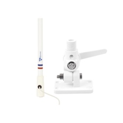 TXPROMARINE TX-5206-SYS/10M86 Antena Marina VHF / Fibra de Vidrio / 156-163 MHz / 6.5 dBi / Cable 10 m (32.8 ft) / PL-259 / Montaje Trinquete Nylon / Exterior