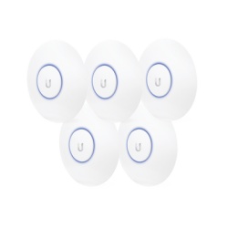 UBIQUITI UAP-AC-LITE-5 Paquete de 5 Access Point UniFi doble banda 802.11ac MIMO 2X2 soporta 100 clientes hasta 867 Mbps para interior PoE 802.3af.