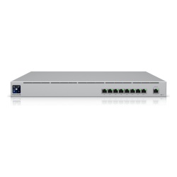 UBIQUITI USW-MISSION-CRITICAL Switch PoE Administrable / 8 Puertos PoE+ y PoE++ / 120 W Totales / Batería UPS 368 Wh / 2 Salidas AC 230 V / Rack 1U