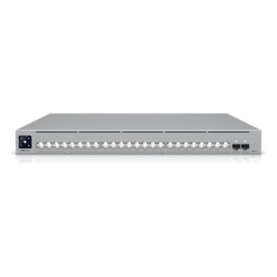 UBIQUITI USW-PRO-XG-24 Switch Administrable Capa 3 / 24 Puertos RJ45 (16 × 10 GbE, 8 × 2.5 GbE) / 2 Puertos SFP28 25 G / Etherlighting™ / RPS / 460 Gbps