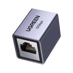 UGREEN 15117 Acoplador STP (Extensor de Cable Ethernet RJ45) | 10Gbps | Blindado | Compatibilidad con Cat8 Cat7 Cat6 Cat5e | Hasta 100 Metros (328.08 Pies) | Aleacion de Aluminio
