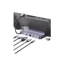 UGREEN 15388 Docking Station USB-C 6 en 1 / HDMI 4K@60Hz / Ethernet Gigabit / 3x USB 3.0 5Gbps / PD 100W / Soporte Ergonómico Aluminio