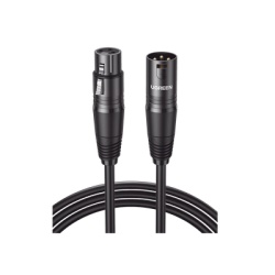 UGREEN 20712 Cable para Microfono XLR Tipo Canon Macho a Hembra | 5 Metros Plug & Play | Anti interferencias | Triple Blindaje | Alta Calidad | Color Negro