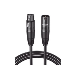 UGREEN 20714 Cable para Microfono XLR Tipo Canon Macho a Hembra / 10 Metros / Plug & Play / Antiinterferencias / Triple Blindaje / Alta Calidad / Color Negro