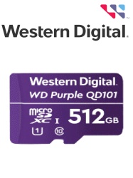 WESTERN DIGITAL WDC1490016 WESTERN DIGITAL WDD512G1P0C - Micro SD 512 GB / Purple SCQD101 / Para videovigilancia / 24-7 / Alto rendimiento