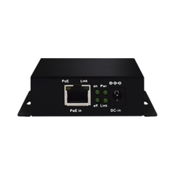 WI-TEK WI-PE31G Inyector PoE Extenido Industrial / PoE 802.3 af/at Hasta 30W / Conexion plug and play / Alcance de hasta 250 metros / Aplicaciones CCTV / Alimentacion PoE af/at o Vcc 37-57 Vcc