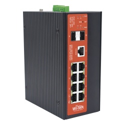WI-TEK WI-PMS310GF-ALIEN-I Switch Industrial Administrable Gigabit con 2 Puertos PoE bt + 6 Puertos PoE af/at o 24 V Pasivo + 2 SFP Gigabit 240 W