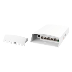 WI-TEK WI-PS306GF-O-DC Switch CCTV PoE para Exterior / No administrable / PoE Entrada 802.3 bt Hasta 60W / 1 Puerto PoE salida 24V pasivo Hasta 12W / 3 puertos PoE 802.3 at Hasta 30W / Ideal para Apli