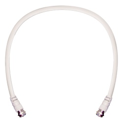 WilsonPRO / weBoost 950-602 Jumper Coaxial con Cable Tipo RG-6 en Color Blanco de 60.96 Centimetros (24 Pulgadas) de Longitud y Conectores F Macho en Ambos Extremos. 75 Ohm de Impedancia.
