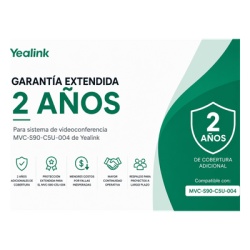 YEALINK MVCS90-C5U-004-AMS-2YEAR Garantia Extendida para Sistema de Videoconferencia MVC-S90-C5U-004 de Yealink