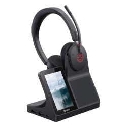 YEALINK WH68-WORKSTATION Diadema Inalambrica WH68 con Estacion de Trabajo Yealink DECT y Pantalla Tactil de 4? para Comunicacion Profesional