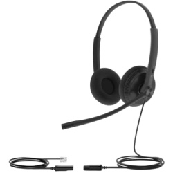 YEALINK YHS34-LITE-DUAL Diadema Alambrica YHS34 Dual de Yealink QD a RJ9 con Almohadillas de Esponja