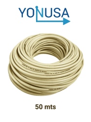 YONUSA YON1270001 YONUSA CDA50 - Bobina de cable bujia con doble aislado de 50 mts para uso en cercas electricas con energizadores Yonusa/ calibre 22 AWG especial indicado para soportar de 10 000 a 1