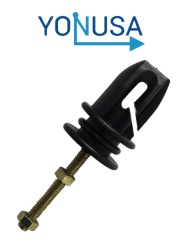 YONUSA YON6510012 YONUSA AP401 - Aislador 3 en 1 realiza funcion de aislador Paso esquina y tensor para cercos electricos / Resistente a la corrosion / Resistencia de tension de 70 a 120 Kgs