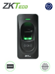 ZKTECO ZKT063001 ZKTECO FR1200MF - Lector Esclavo De Huella y Tarjetas MIFARE 13.56 Mhz / IP65 / RS485 / LED Indicador de Estado / Compatible con Paneles InBio