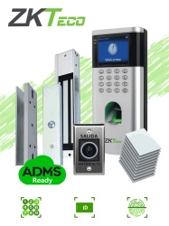 ZKTECO ZKT0680042 ZKTECO LF10KIT - Control de Acceso para una Puerta / 1500 Usuarios / Incluye Electro-Iman / Boton de Salida / Montaje Tipo U para Puerta de Metal Madera y Cristal con marco / 10 Tar