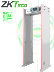 ZKTECO ZTA458005 ZKTECO D4330 - Arco Detector de Metales con 33 zonas de deteccion 300 niveles de sensibilidad pantalla HD 7" indicadores LED en ambas vistas control remoto y bateria de respaldo i