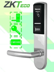 ZKTECO ZTL062002 ZKTECO LH3000L - Cerradura Izquierda para Hotel con Tecnologia Mifare 13.56 MHz Compatible con Puertas de 40 a 55 mm de Grosor 2 Pestillos de Seguridad Fabricada en Acero Inoxidabl