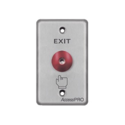 AccessPRO APBRRLC Boton tipo Hongo / Redondo Color Rojo con LED / Estetico / NO y COM