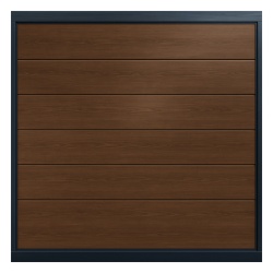 AccessPRO APDOOR-107B Puerta de Garage de Alta Calidad / Linea Central / Imitacion madera / oscura / 10x7 pies / AISLADA / Estilo Americana.