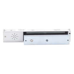 AccessPRO MAG600BZ Chapa magnetica 600Lb con Buzzer de alarma de puerta mantenida abierta / LED indicador de estado / Sensor de estado de placa/ Libre de Magnetismo Residual