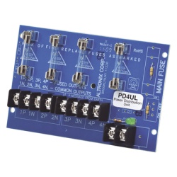 ALTRONIX PD4UL Modulo de distribucion / 4 entradas de 12 o 24 Vcc hasta 10 A o 24 o 28 Vca hasta 12 A / 4 Salidas