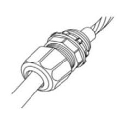 ANCLO ANC-CGN-12 Conector glandula con contratuerca plastico de 13 mm.