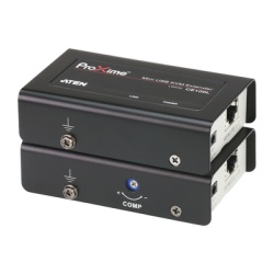 ATEN CE100 Extensor KVM USB | Acceso remoto PC | Hasta 100 m Cat5e | 1920x1200 | Proteccion ESD | Ajuste deskew