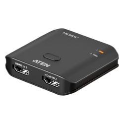 ATEN VS5821 Switch HDMI 2 Puertos 8K Essentials | 48 Gbps | 8K @ 60Hz y 4K @ 120Hz | RapidSync? | HDR10+ | VRR | ALLM | HDCP 2.3 | Audio LPCM 7.1 | Diseno Compacto