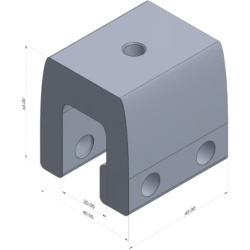 BASEL N00028 Clamp de Sujeción para Paneles Solares / Aluminio Serie 6000 / Sin Perforaciones / Lámina Engargolada / 187 g / Tornillos Acero Inoxidable - Img 2