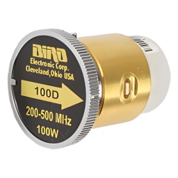BIRD TECHNOLOGIES 100D Elemento de 100 Watt en Linea 7/8" para Wattmetro BIRD 43 en Rango de Frecuencia de 200 a 500 MHz.