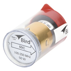BIRD TECHNOLOGIES 50C Elemento de 50 Watt en linea 7/8" para Wattmetro BIRD 43 en Rango de Frecuencia de 100 a 250 MHz.