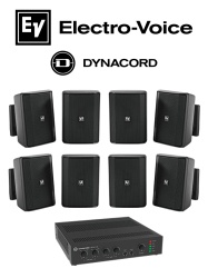 BOSCH RBM1390040 ElectroVoice M_KITU2404EVIDS - Kit de Audio / Amplificador Mixer240W / 8 Altavoces EVID-S 15W Negras