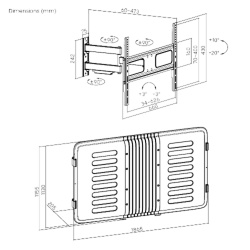 BRATECK LWTE-75 ENCLOSURE PARA PANTALLA HASTA 75" | RESISTENTE A INTEMPERIE MONTURA PARED | CAPACIDAD DE CARGA MAX. 50 KG - Img 4
