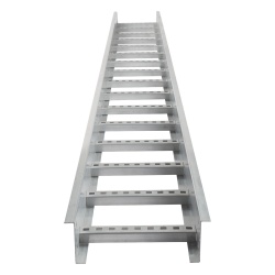 CHAROFIL CH-E89PX6AK Escalera de Aluminio Portacables / Perfil Z / Peralte 3 1/4" /Paso 9" / Ancho 6" / 3.66 metros / Capacidad Max. 137 Cables / Incluye Cople Union y Tornilleria