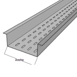 CHAROFIL CH-FPZ9X4ALK Fondo Perforado Perfil Z ancho de 4" x 9" material Aluminio incluye tornilleria