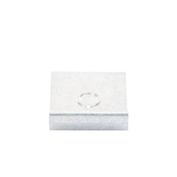 CHAROFIL CH-PST-AUT-116EZ Placa salida a tubo automatica con chequeador 1/2 y 3/4 de 116 mm con acabado Electro Zinc