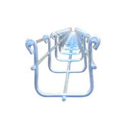 CHAROFIL ML-54-50EZ Charola Tipo Malla Linea MallaFilsÂ® 50x54 mm para hasta 38 Cables Cat6 / Uso Interior con Acabado EZ / Tramo 3 m