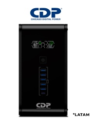 CHICAGO DIGITAL POWER CDP084017 CDP R-Smart1210 - UPS / 1200VA / 720W / Pantalla LCD / 10 Terminales de salida / 5 Contactos con respaldo y AVR / 5 con supresion de picos