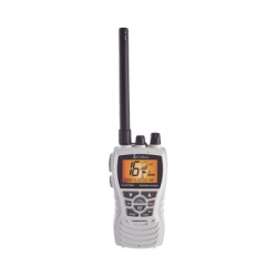 COBRA MRHH350WFLT Radio portatil marino flotante y sumergible con funcion de eliminacion de agua de la bocina mediante vibracion potencia de RF de 6 Watts.